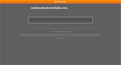 Desktop Screenshot of mathworkssheets4kids.com